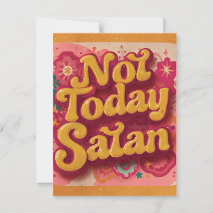 Bold Retro 70er Psychedelic Graphic Postkarte
