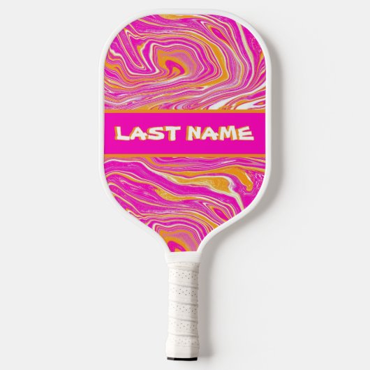 Bold Retro 70s Sun Pickleball Paddle (Rückseite)