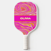 Bold Retro 70s Sun Pickleball Paddle (Vorderseite)