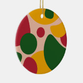 Bold Retro Abstract Shapes Pattern  Keramik Ornament (Rechts)