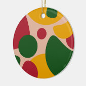 Bold Retro Abstract Shapes Pattern  Keramik Ornament (Links)