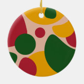Bold Retro Abstract Shapes Pattern  Keramik Ornament (Hinten)