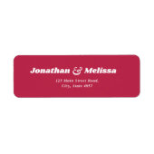 Bold Retro Bright Viva Magenta Wedding Address (Vorne)