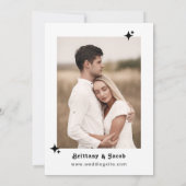 Bold Retro Chic Wedding Einladung (Rückseite)