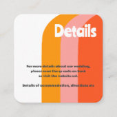 Bold Retro Citrus Wedding Begleitkarte (Vorderseite)