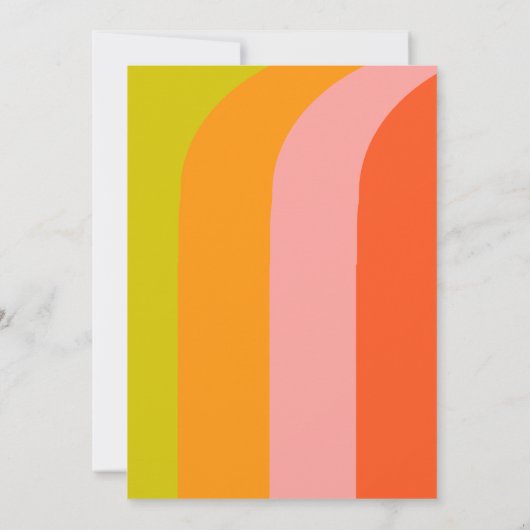 Bold Retro Citrus Wedding Einladung (Rückseite)