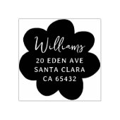 Bold Retro Daisy Blume Rücksendeadresse Gummistempel (Prägung)