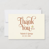 Bold Retro Earthy Tones | Dankeschön Karte (Vorderseite)