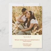 Bold Retro Earthy Tones | SAVE THE DATE Einladung (Rückseite)