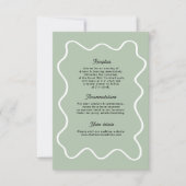 Bold Retro Funky Modern Wedding Enclosure Card RSVP Karte (Vorderseite)
