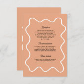Bold Retro Funky Modern Wedding Enclosure card RSVP Karte (Vorne/Hinten)