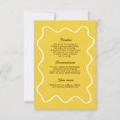 Bold Retro Funky Modern Wedding Enclosure card RSVP Karte (Vorderseite)