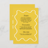 Bold Retro Funky Modern Wedding Enclosure card RSVP Karte (Vorne/Hinten)