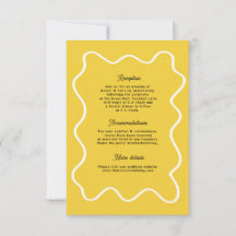 Bold Retro Funky Modern Wedding Enclosure card