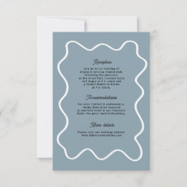 Bold Retro Funky Modern Wedding Enclosure Card RSVP Karte