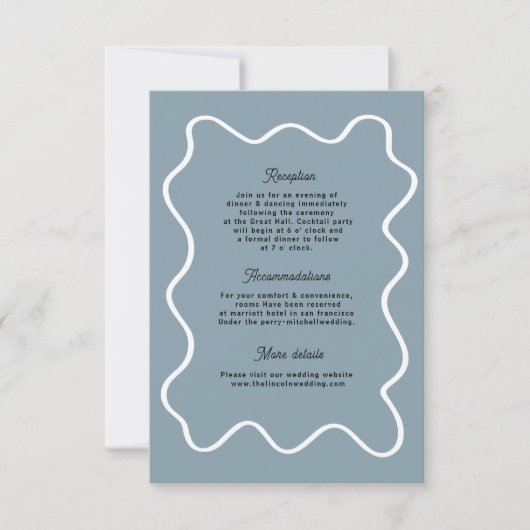 Bold Retro Funky Modern Wedding Enclosure Card RSVP Karte (Vorderseite)