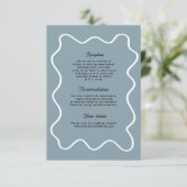 Bold Retro Funky Modern Wedding Enclosure Card RSVP Karte (Stehend Vorderseite)