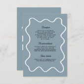 Bold Retro Funky Modern Wedding Enclosure Card RSVP Karte (Vorne/Hinten)