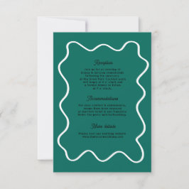Bold Retro Funky Modern Wedding Enclosure card RSVP Karte