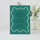 Bold Retro Funky Modern Wedding Enclosure card RSVP Karte (Stehend Vorderseite)