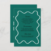 Bold Retro Funky Modern Wedding Enclosure card RSVP Karte (Vorne/Hinten)