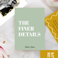 Bold Retro Funky Modern Wedding Enclosure Card