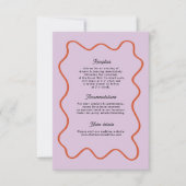 Bold Retro Funky Modern Wedding Enclosure Card RSVP Karte (Vorderseite)