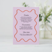 Bold Retro Funky Modern Wedding Enclosure Card RSVP Karte (Stehend Vorderseite)