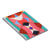 Bold Retro Geometric Kaleidoskop Art Notizblock (Rechte Seite)
