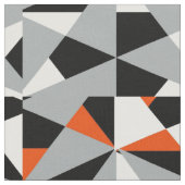 Bold Retro Geometric Orange Gray Schwarz-weiß Mix Stoff (Nahaufnahme)