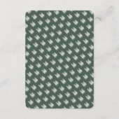 Bold Retro Green Mountain Forest Wedding Begleitkarte (Rückseite)