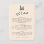 Bold Retro Green Mountain Forest Wedding Begleitkarte (Vorderseite)