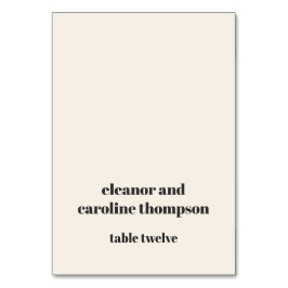 Bold Retro Ivory Wedding Guest Names Escort Place Tischnummer