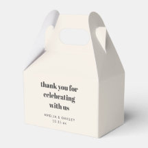 Bold Retro Ivory Wedding Thank You Custom Names