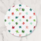 Bold Retro Joy Holiday Name Weihnachtsgeschenk Tag Geschenkanhänger (Rückseite)