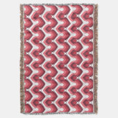 Bold Retro Modern Motif in Pinks Decke (Vorderseite Vertikal)