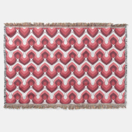 Bold Retro Modern Motif in Pinks Decke