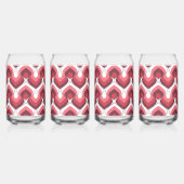 Bold Retro Modern Motif in Pinks Dosenglas (Vorderseite)