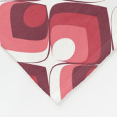 Bold Retro Modern Motif in Pinks Fleecedecke (Ecke)