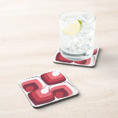 Bold Retro Modern Motif in Pinks Getränkeuntersetzer (Rechte Seite)