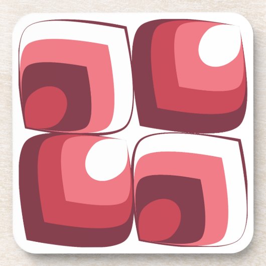 Bold Retro Modern Motif in Pinks Getränkeuntersetzer (Vorderseite)