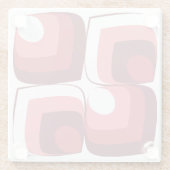 Bold Retro Modern Motif in Pinks Glasuntersetzer (Rückseite)