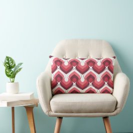 Bold Retro Modern Motif in Pinks Lendenkissen