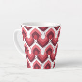 Bold Retro Modern Motif in Pinks Milchtasse (Linke Ecke)