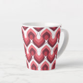 Bold Retro Modern Motif in Pinks Milchtasse (Rechte Ecke)
