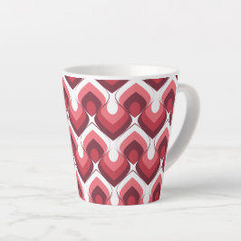 Bold Retro Modern Motif in Pinks Milchtasse
