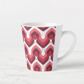 Bold Retro Modern Motif in Pinks Milchtasse (Rechts)