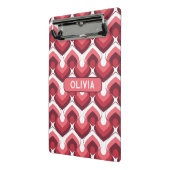 Bold Retro Modern Motif in Pinks Mini Klemmbrett (Gewinkelt2)