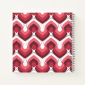 Bold Retro Modern Motif in Pinks Notizblock (Rückseite)