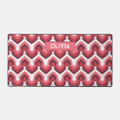 Bold Retro Modern Motif in Pinks Schreibtischunterlage (Vorderseite)